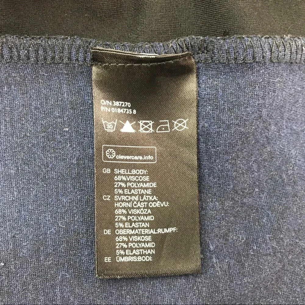 H&M Navy and Black Colorblock Dress Sz XS - Picture 8 of 8